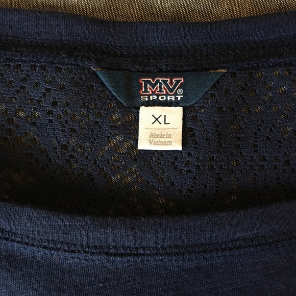 3/4 sleeve navy top - Picture 2 of 3